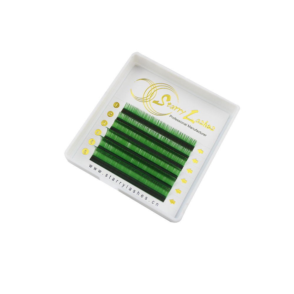 Green Color Eyelash Extension