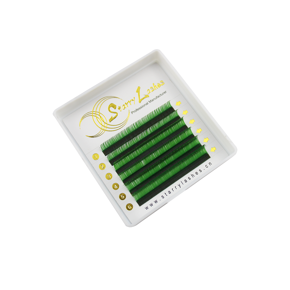 Green Color Eyelash Extension
