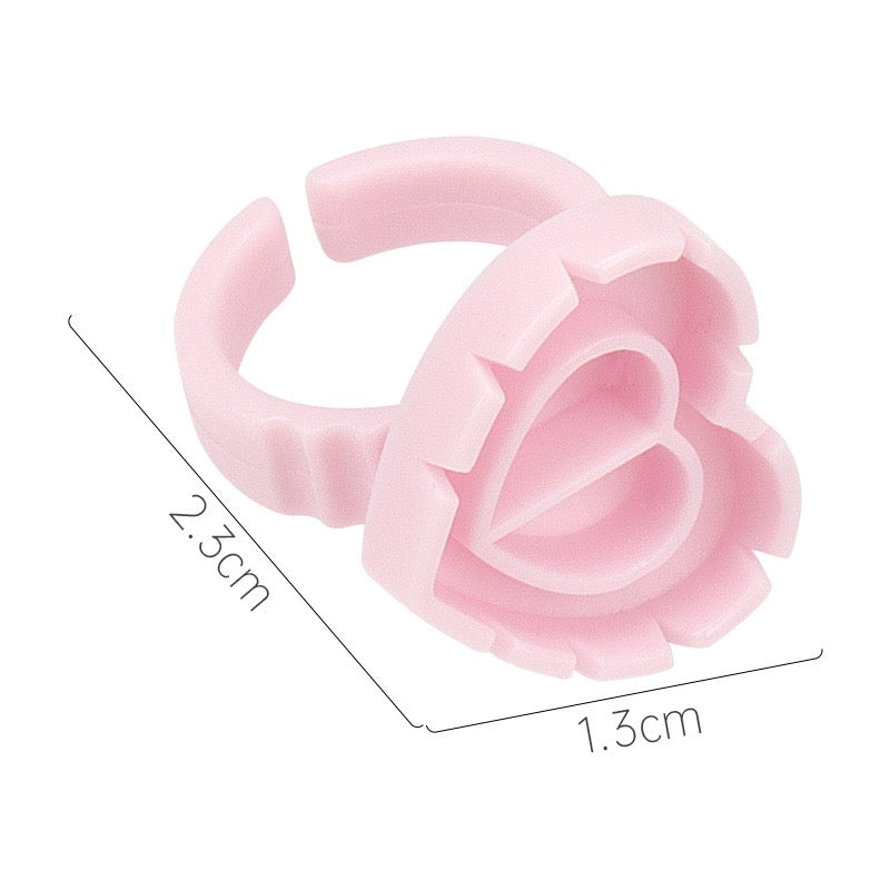 Heart/Flower Shape Glue Ring 100pcs