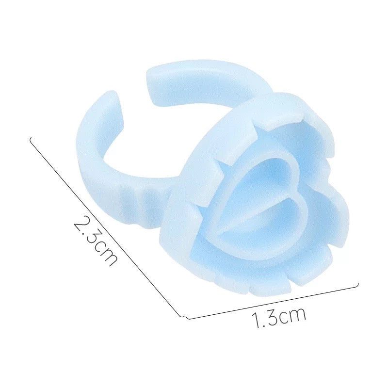 Heart/Flower Shape Glue Ring 100pcs