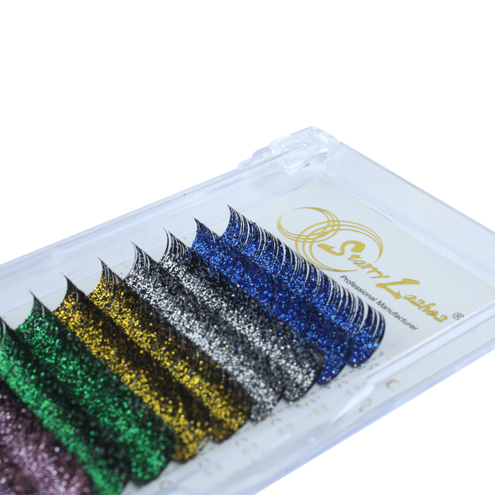 0.15mm Glitter Color Eyelash Extension