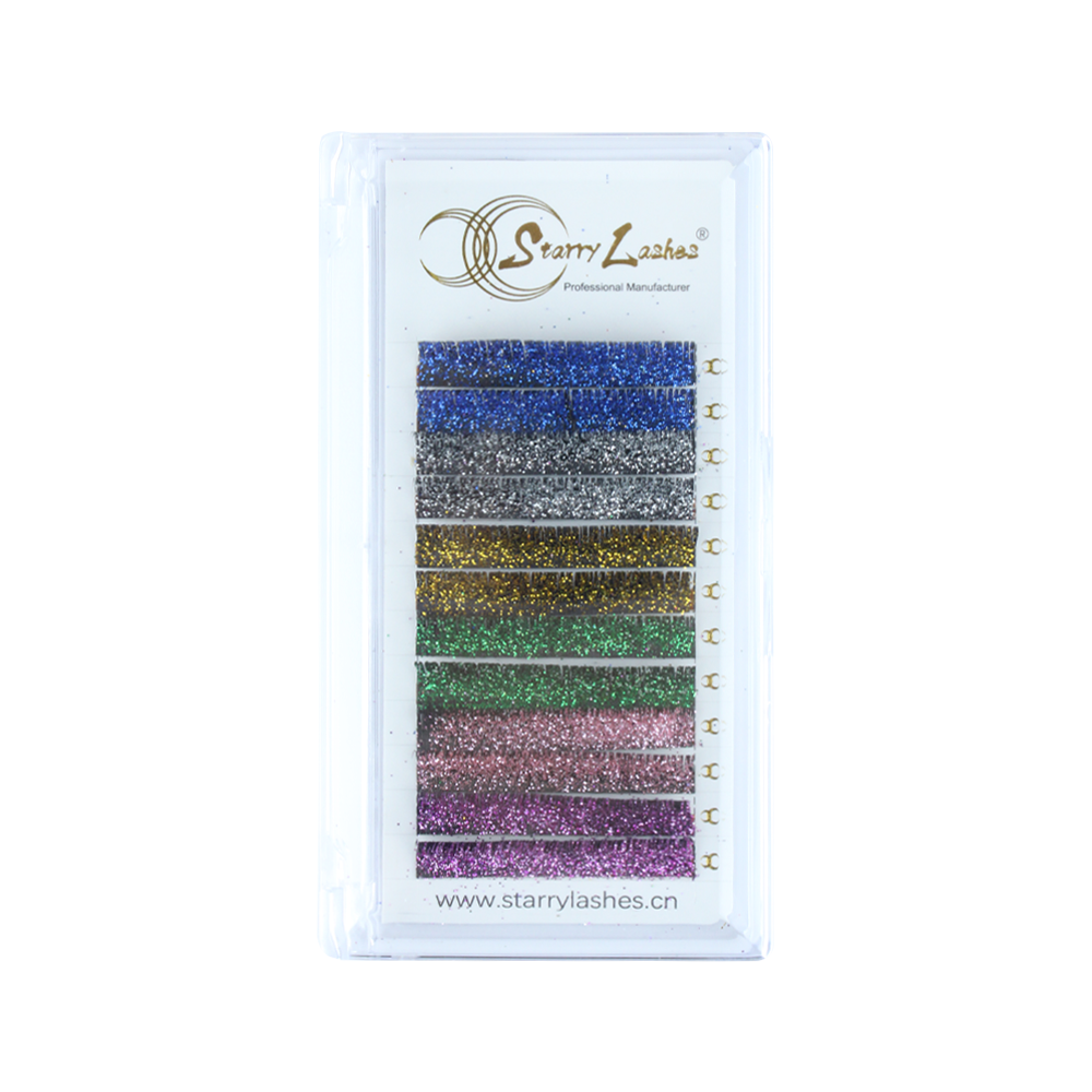 0.15mm Glitter Color Eyelash Extension