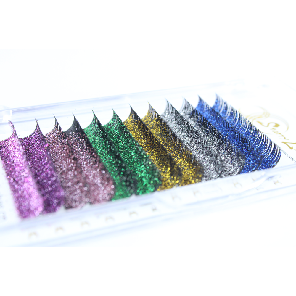 0.15mm Glitter Color Eyelash Extension